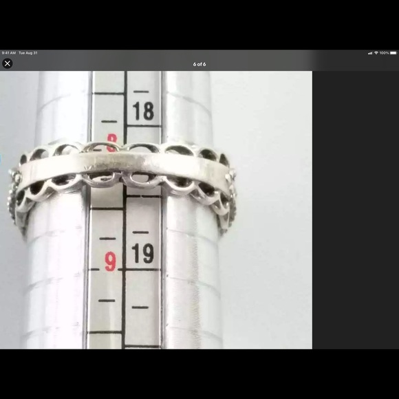 Designer NOA Solid Sterling Silver Heart ❤️ 8.5 Ring magnificent - Picture 6 of 6